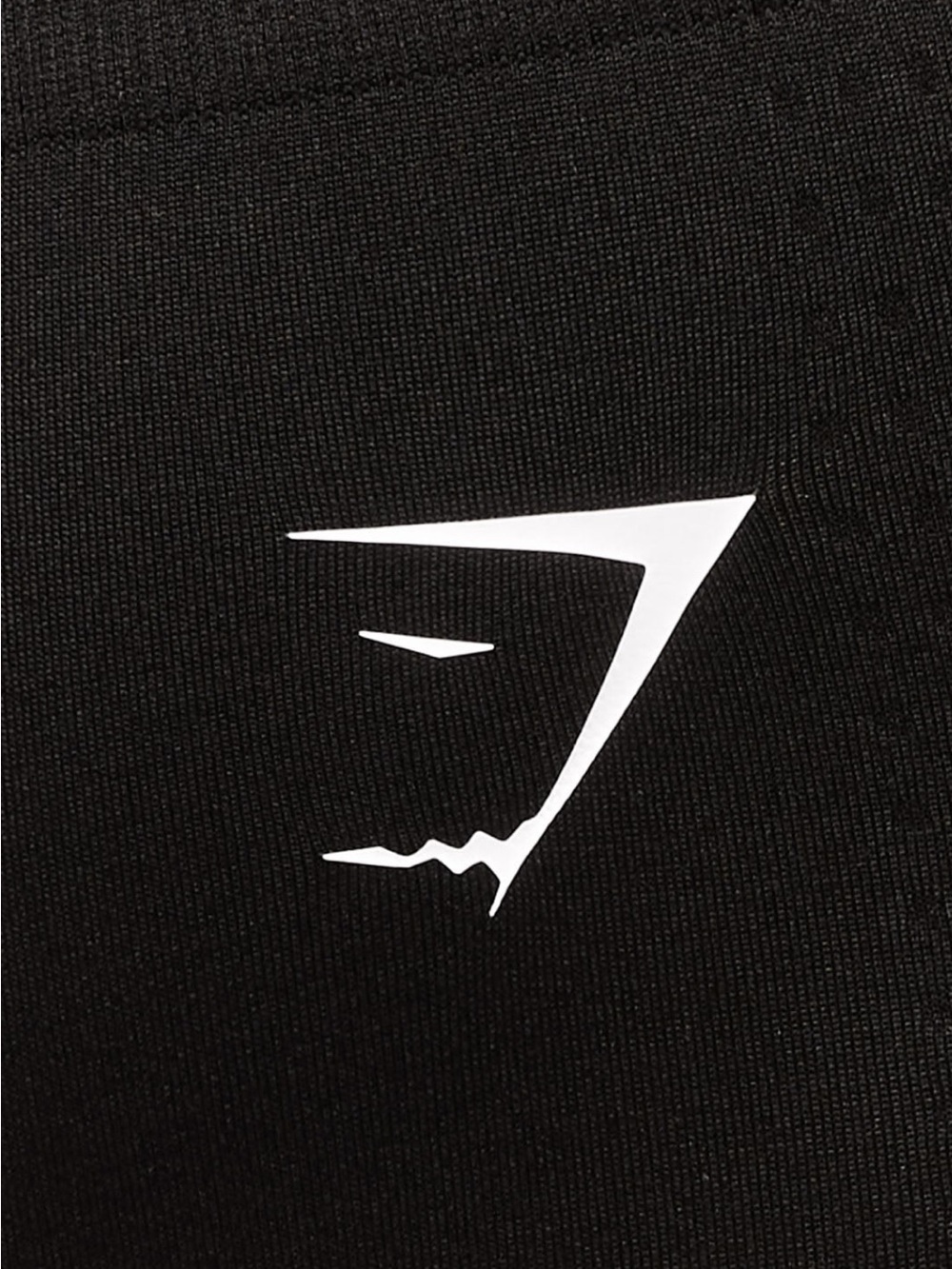 Gymshark Black Top with White Shark Logo